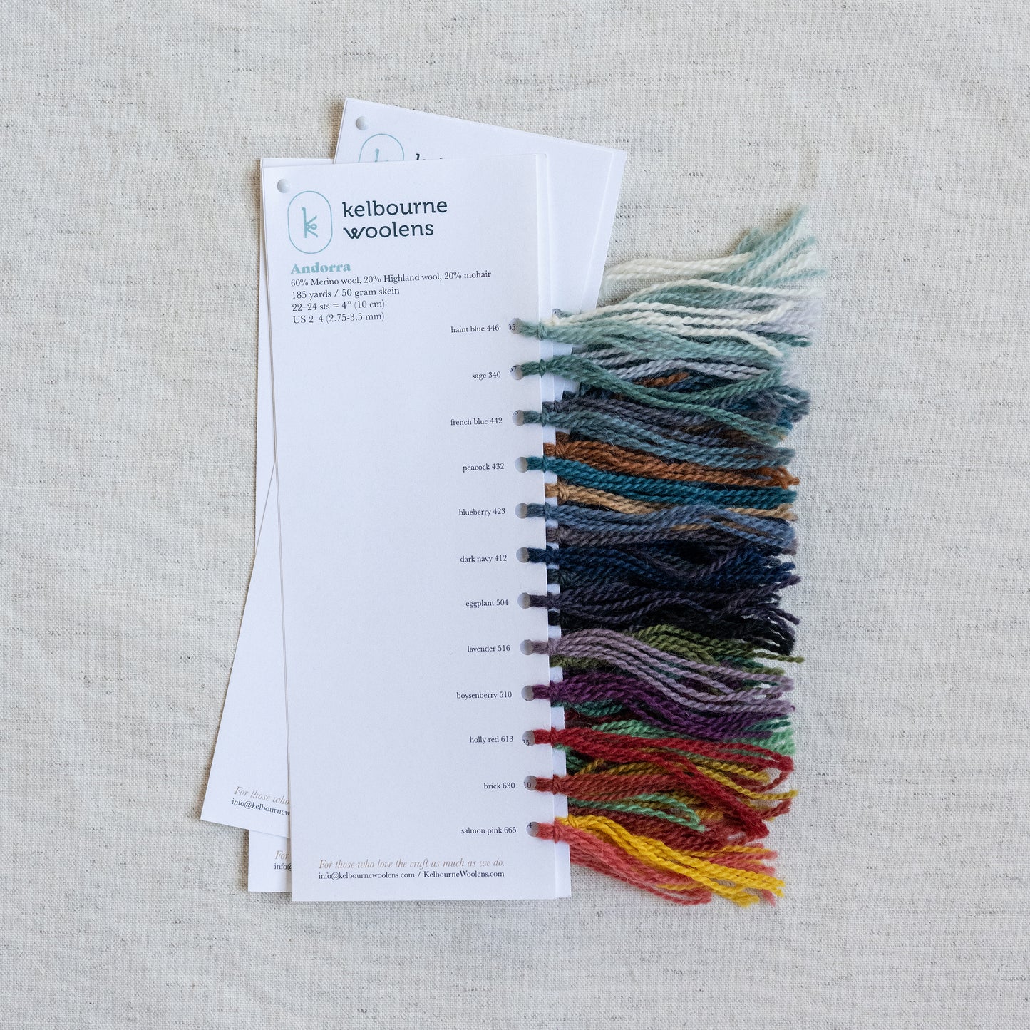 Kelbourne Woolens Color Cards