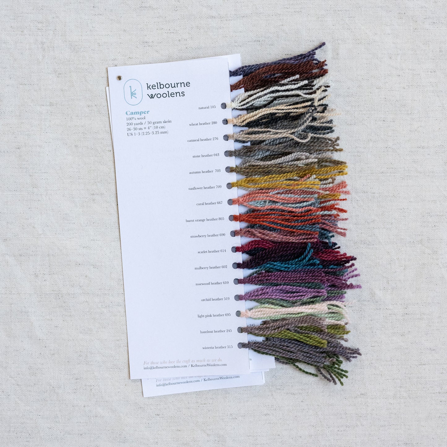 Kelbourne Woolens Color Cards