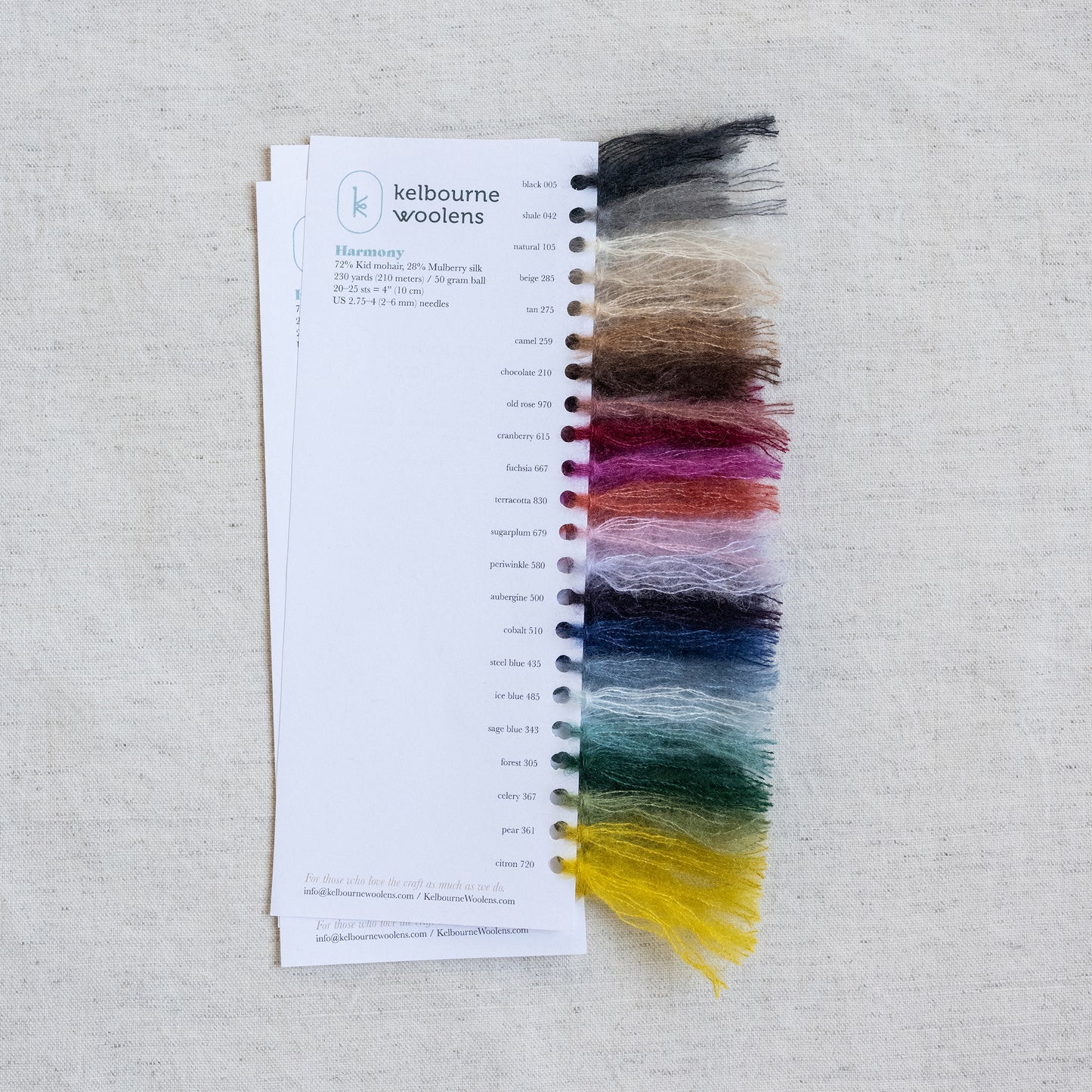 Kelbourne Woolens Color Cards