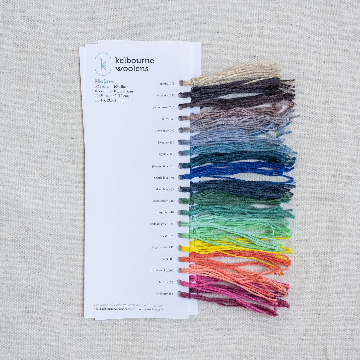 Kelbourne Woolens Color Cards