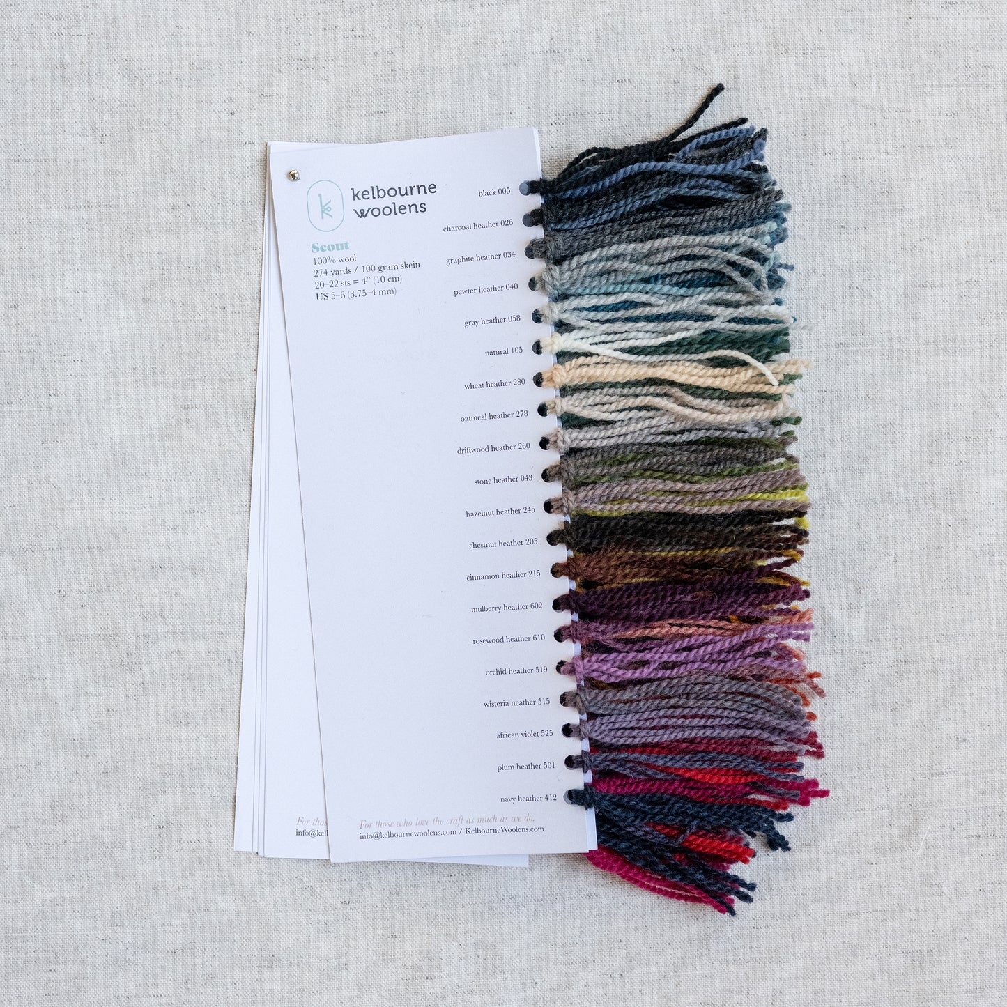 Kelbourne Woolens Color Cards
