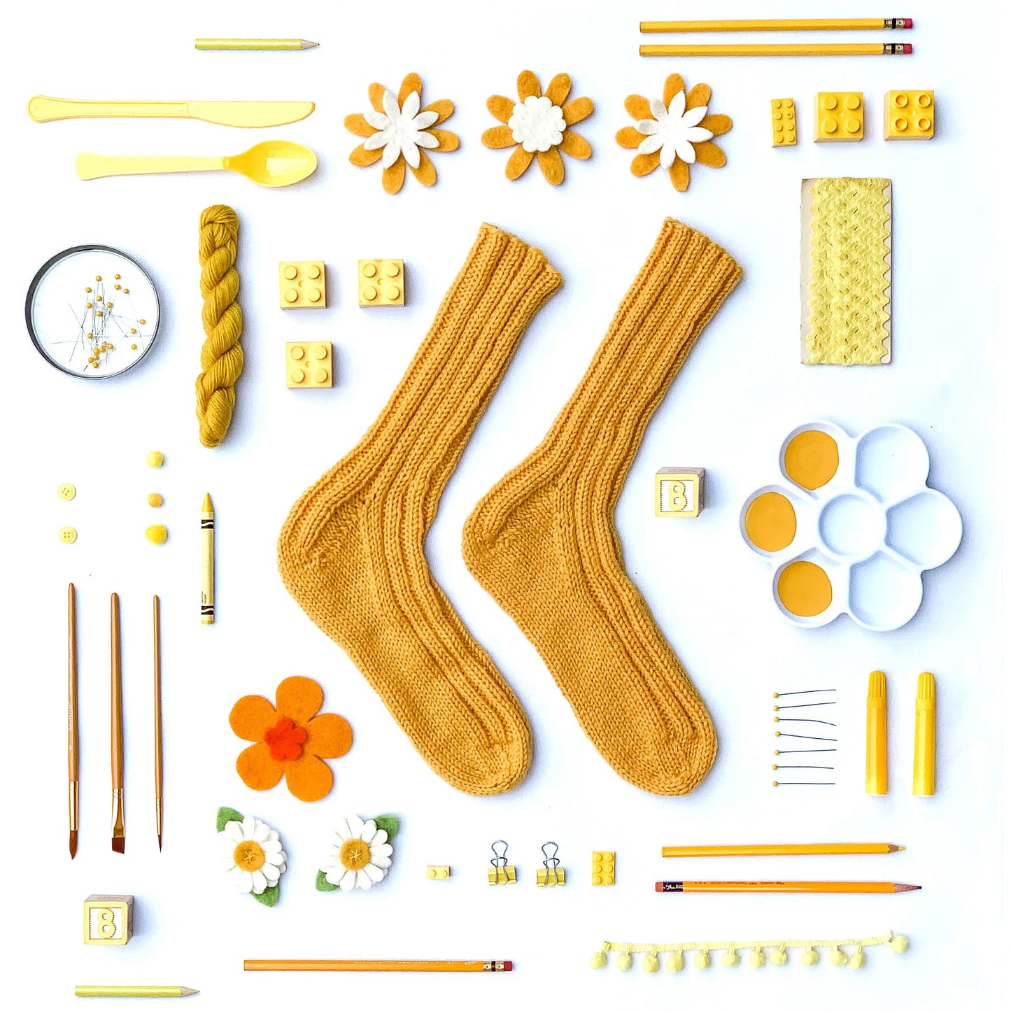 Year of Gifts Kit - Goldenrod Boot Socks