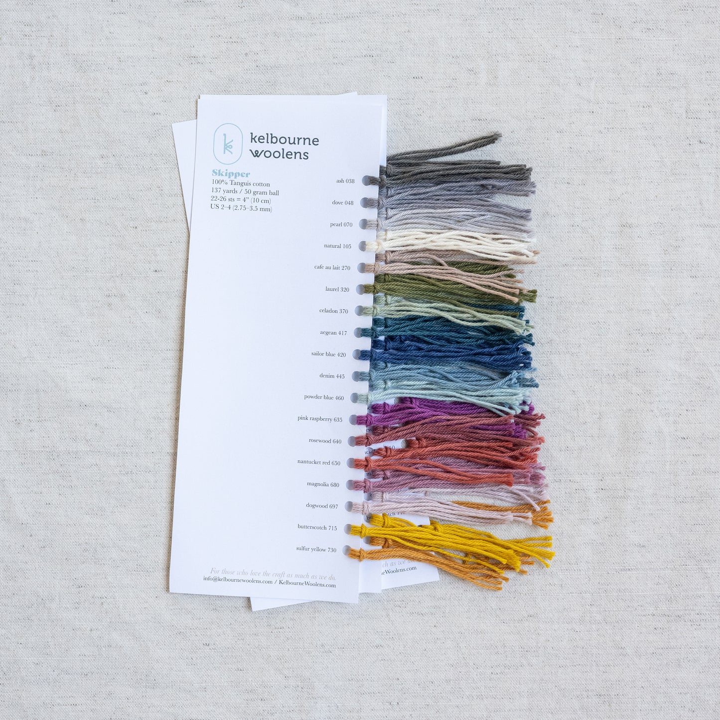 Kelbourne Woolens Color Cards